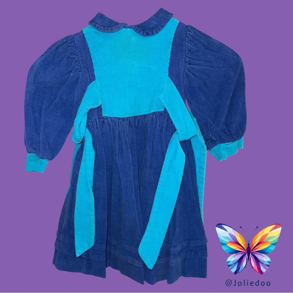 Blue and Teal Long Sleeve Dress size 2